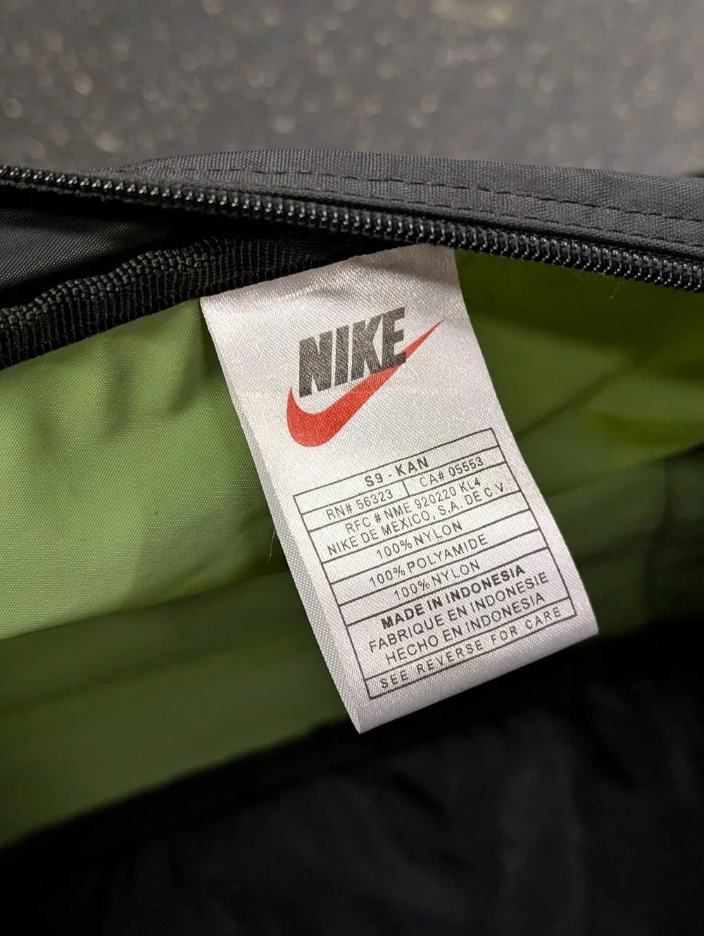 Vintage Nike 90s Military Green Sport Duffle Bag Swoosh Logo